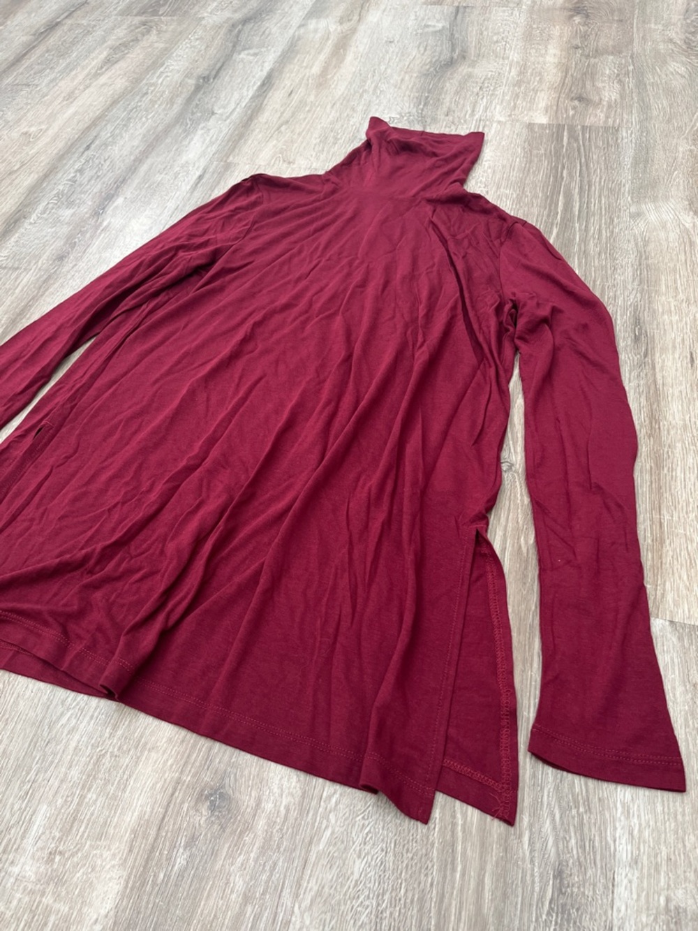 J. Crew Wine Red Turtleneck Long Sleeve Tunic